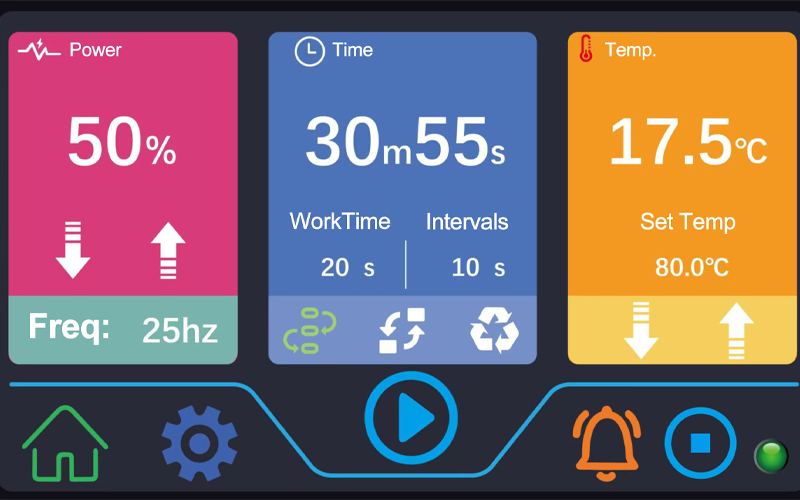WUHC Series Probe Sonicator Screen WUHC Series Probe Sonicator Screen